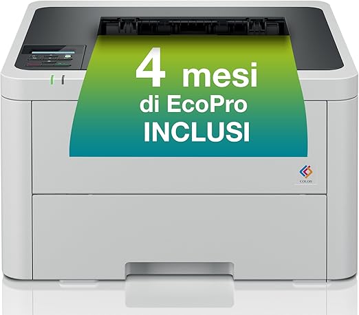Brother HLL3220CWE Stampante LED a Colori | Ecopro ready |18 ppm | Display LCD| USB e Wi-Fi |Cassetto da 250 fogli|Toner inclusi da 500 pag