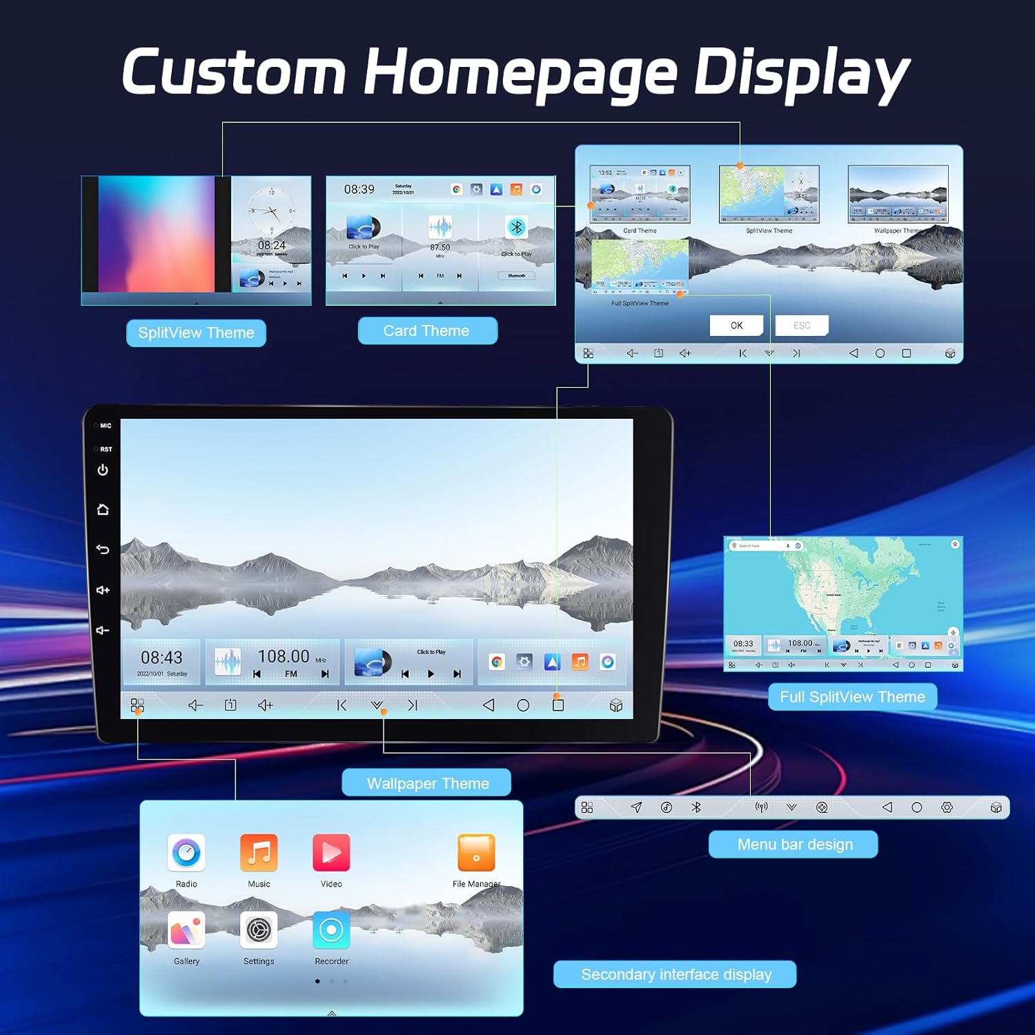 [8 Core 4+64G] Upgrade Android Radio for Jeep Compass Patriot 2010-2016, 9 inch IPS Touchscreen Carplay Stereo - 3D Car Model, Cooling Fan, 5G/WiFi, DSP Hi-Res, Custom UI Design + Backup Camera