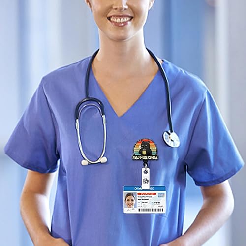 Miniatura 5 de YAZMEEN Carrete retráctil para enfermera con clip de cocodrilo con texto en inglés "It's Me Hi I'm The Problem It's Me", portatarjetas de