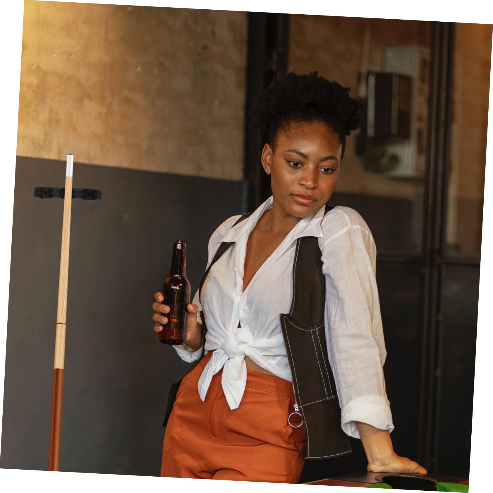 GRIRIW Billiard Organizer Slot Display Holder Rack for Billiard and Fishing Rods Easy Installation and Decorative Storage