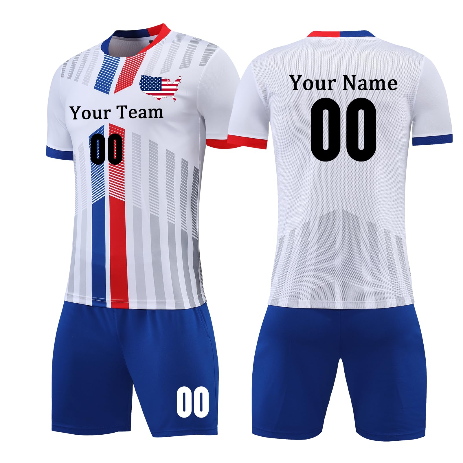Custom Soccer Shirts and Shorts for Kids Adults Youth Soccer Jerseys for Team Uniforms With any Name Number Logo