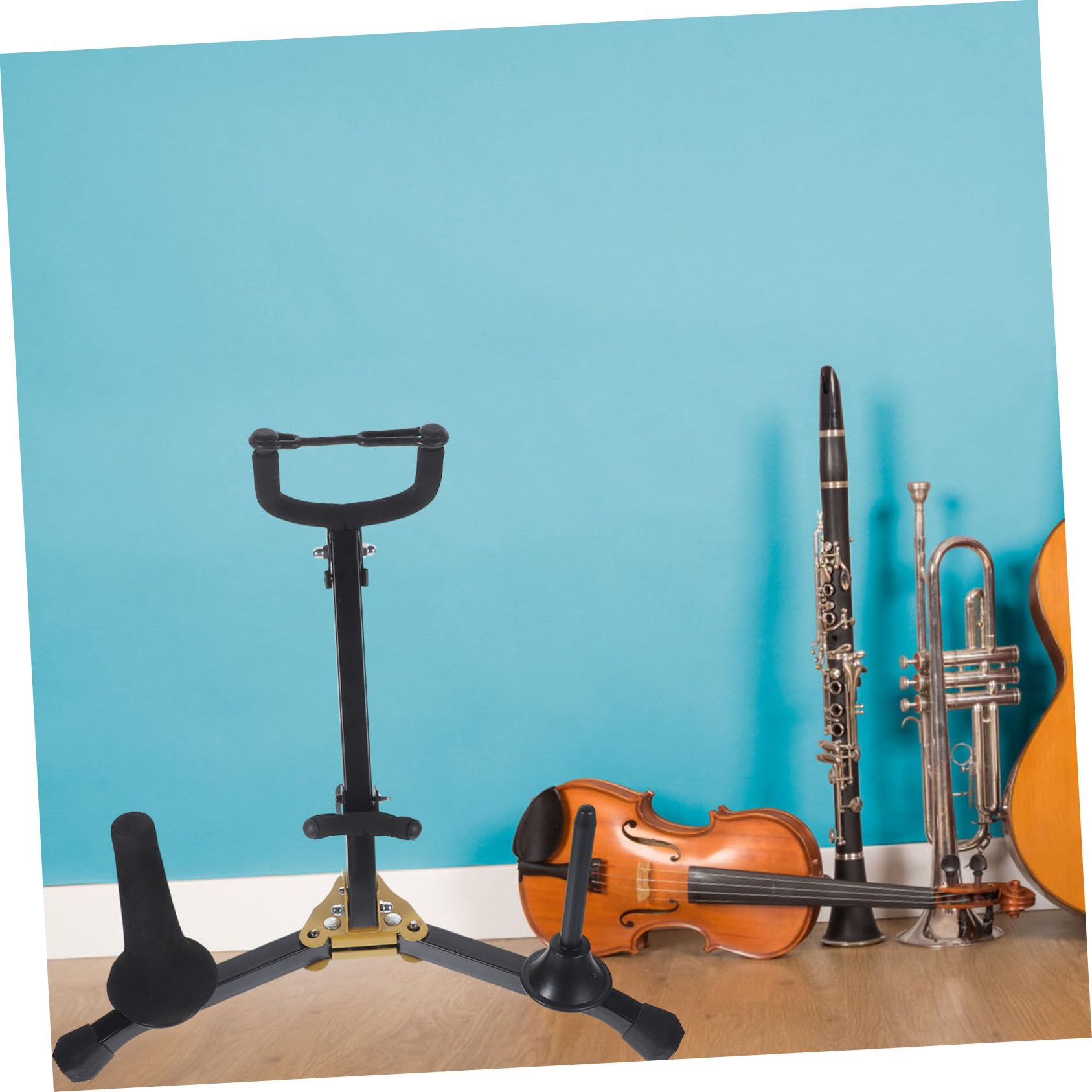 iplusmile Supporto Sassofono Pieghevole per Sax Tenore e Contralto e Portatile Stand Stabile e Leggero per Esposizione e Conservazione Strumenti Musicali