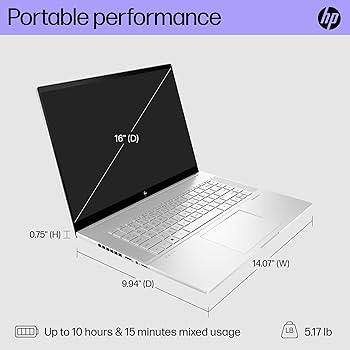 Amazon.com: HP Envy 16 inch Laptop, WQXGA 48-120Hz Display