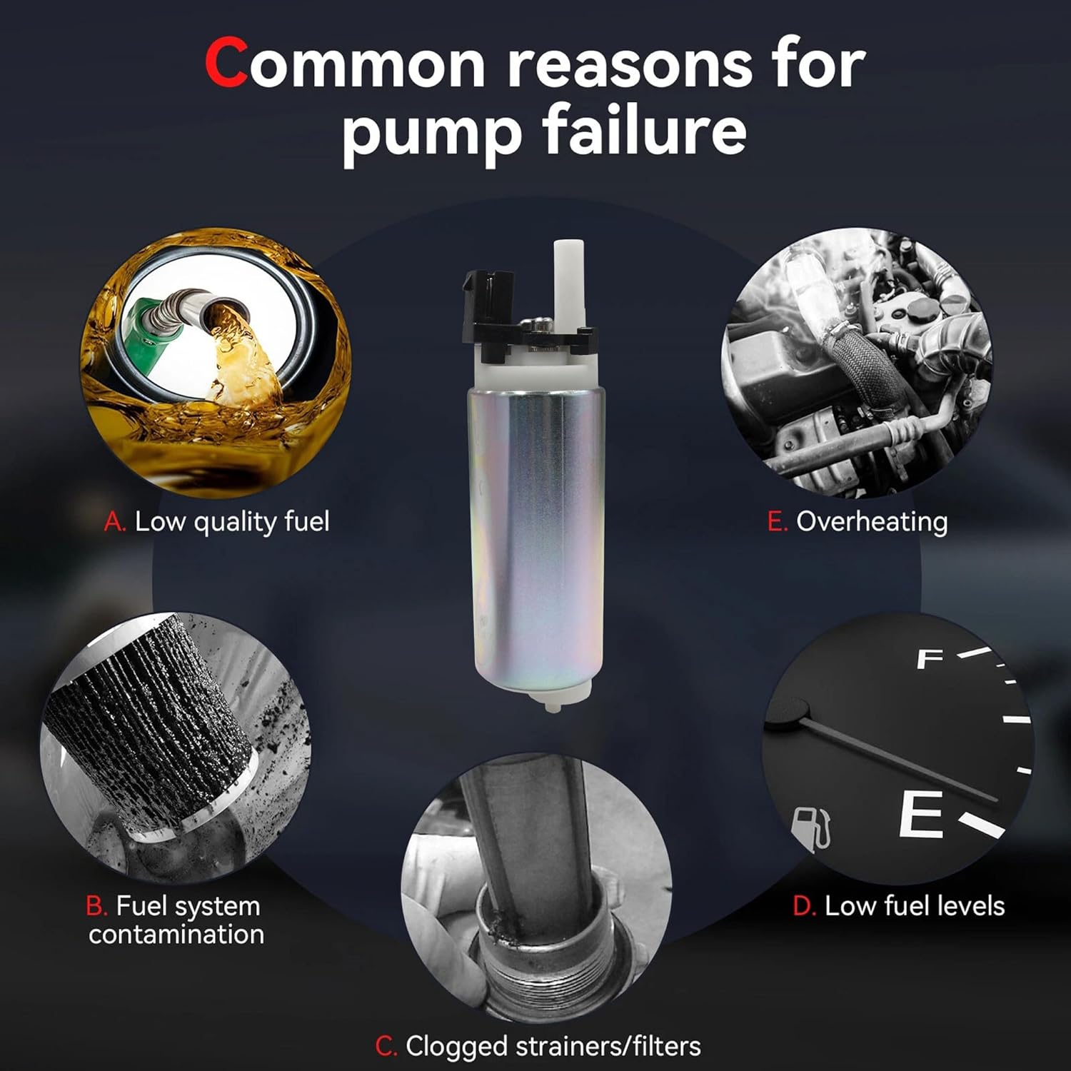 TBI to LSx Swap FueL Pump with Fuel Pressure Regulator(LM7 LR4 LQ4 LQ9 L33) and Fitting(AN6) for GM 1982-1995 Replaces OE# EP381 EP189 EP236 EP240 EP241 EP243 EP244 EP277 EP367