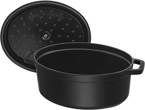 Miniatura 3 de Staub Horno holandés ovalado de 8.5 cuartos de galón, color negro mate