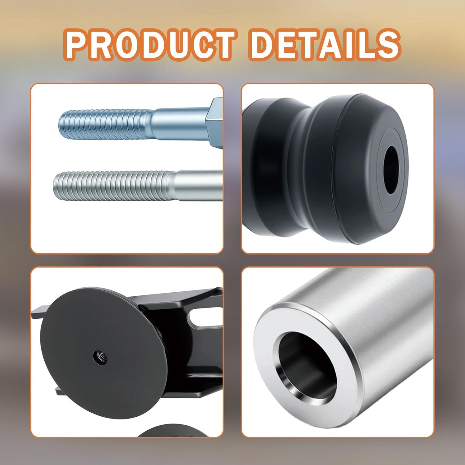 DR3500CA Rear Rubber Helper Suspension Bump Stops Compatible with Dodge Ram 3500 RWD 4WD Bumper Stop/Cushions Up to 8600 lbs Load Capacity