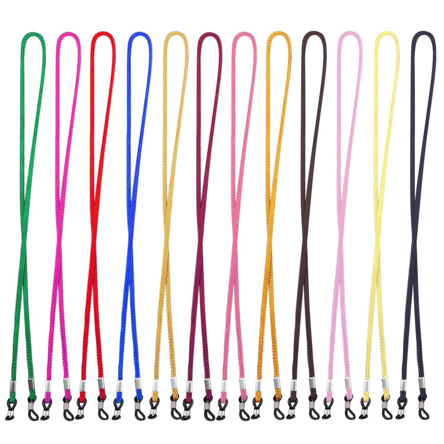 Hifot 12 Pack Eyeglasses Strap Eyewear Retainer, Sunglasses Reading Glasses Holder Strap, Spectacles Chain Lanyard Cord(Random Color)