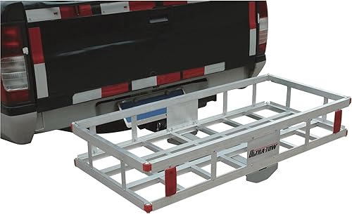 Miniatura 5 de Ultra-Tow Soporte de carga de enganche de aluminio, capacidad de 500 libras, color plateado, 49 x 22.5 x 8 pulgadas de alto
