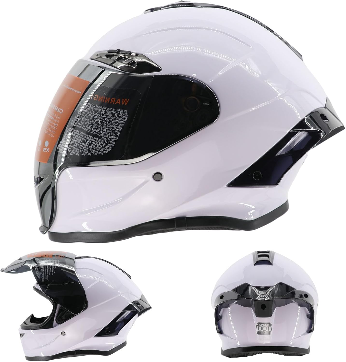 Motorcycle Helmets DOT Approved Full Face Motorcycle Helmet with Sun Visor 2 piece for Adults Men Womenfor Street Scooter