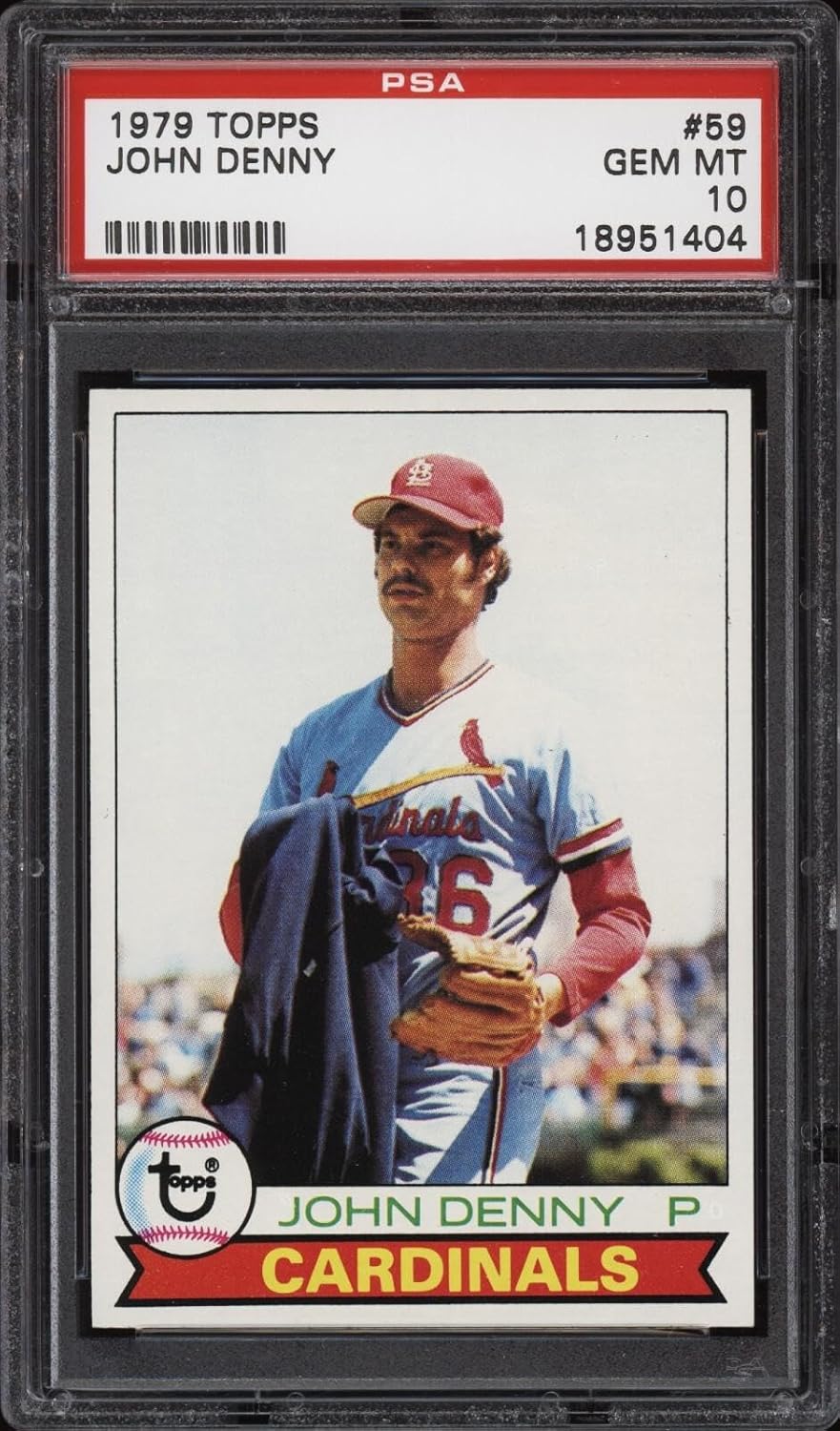 1979 Topps #59 John Denny - Cardinals - PSA 10-18951404 - Baseball Card - Slabbed Baseball Cards
