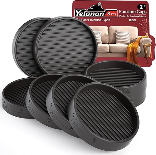 Miniatura 63 de Posavasos para muebles, 8 unidades, 2 pulgadas, almohadillas antideslizantes para muebles, suelos de madera dura, patas de goma para muebles