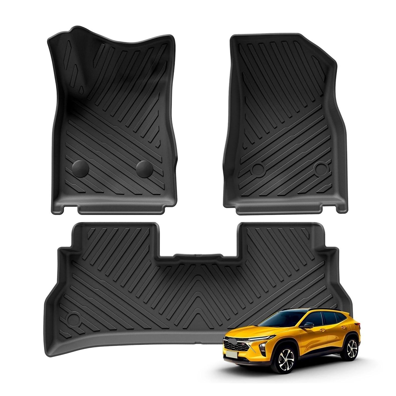 Alfombrilla Maletero Alfombrillas para Suelo Coche Forro Carga Alfombrilla para Maletero/Respaldo TPE para Trax 2024-2026(24TRAX 3PCS)