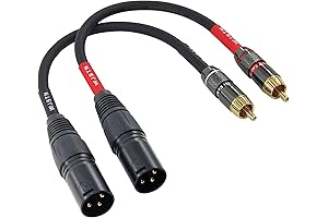 RCA to XLR Cable, Premium XLR Male to RCA Male Interconnect Cable for Microphone