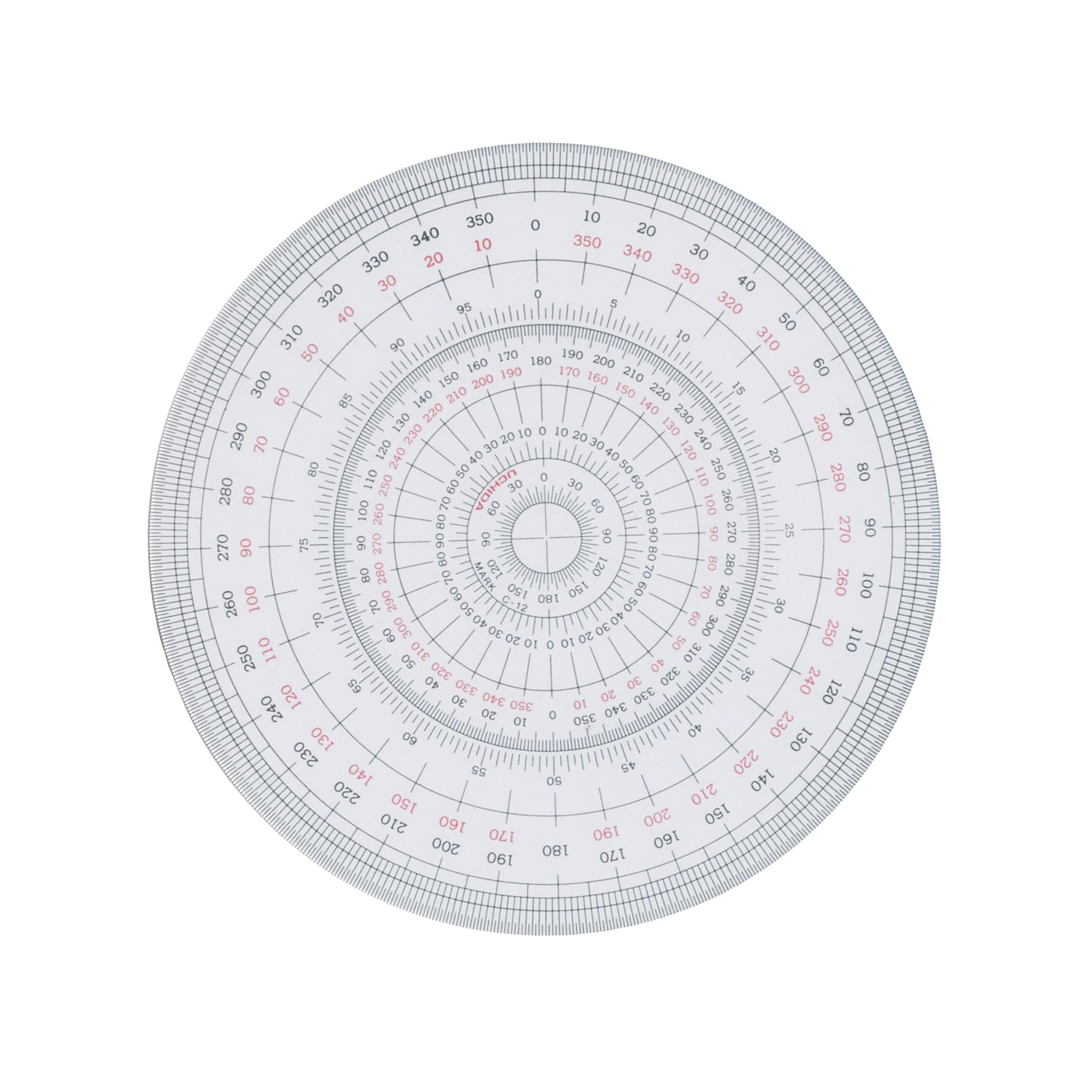 Uchida full circle protractor 12cm 1-822-0000 : Amazon.in: Office