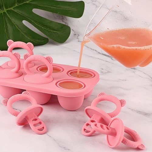 Miniatura 2 de Moukiween Moldes de paletas para niños pequeños, recipientes de almacenamiento de alimentos para bebés, adecuados para puré de frutas frescas