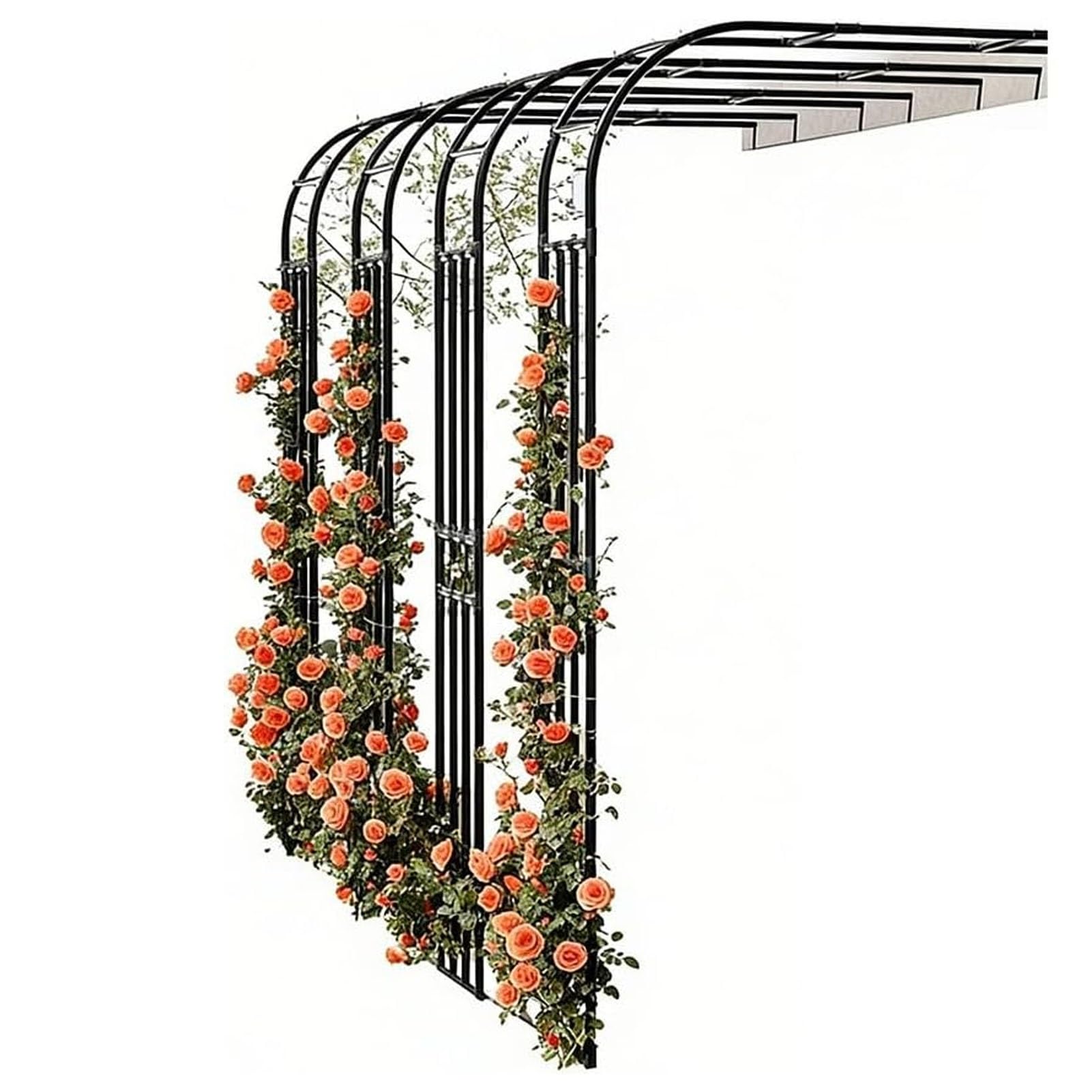 Cenador de jardín de 2,4 m: crea un romántico paseo de rosas y enrejado en tu patio