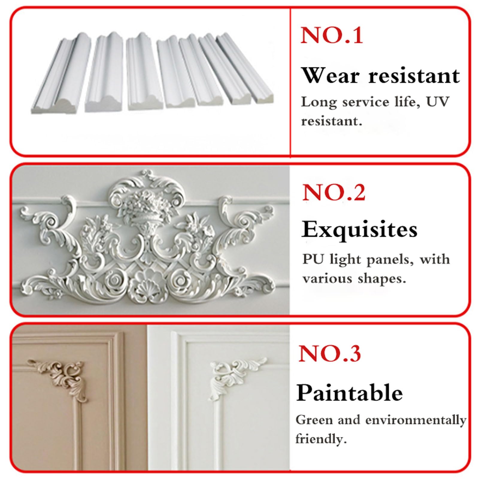Medaglione da soffitto bianco PU base decorativa diverse dimensioni (bianco D, 31,5 cm)