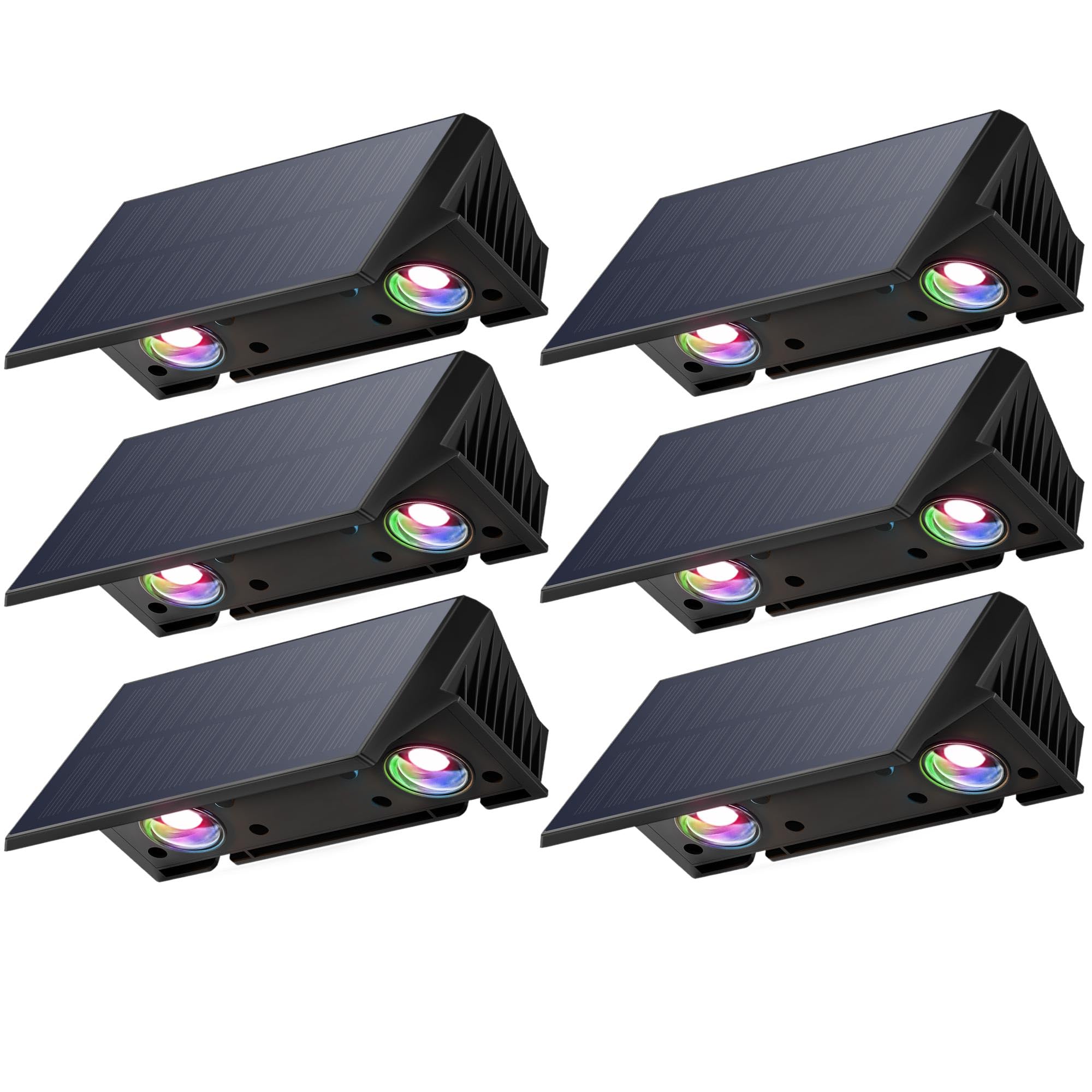Applique Solare da Esterno, Set da 12 Lampade Solari da Parete LED con 3 Temperature di Colore, Luce Up & Down IP67 Impermeabile per Giardino, Terrazza, Cortile e Ingresso