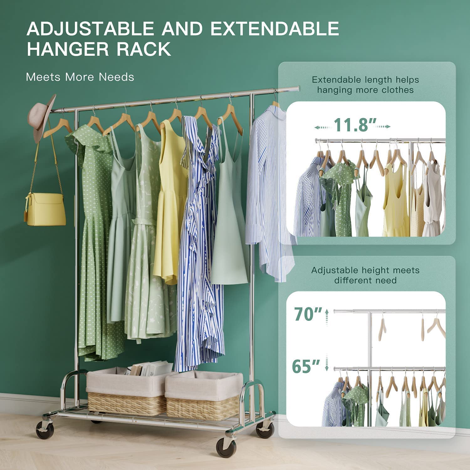 Buy Raybee Clothes Rack Heavy Duty Clothing Racks for Hanging Clothes Metal Hanging Clothes Rack