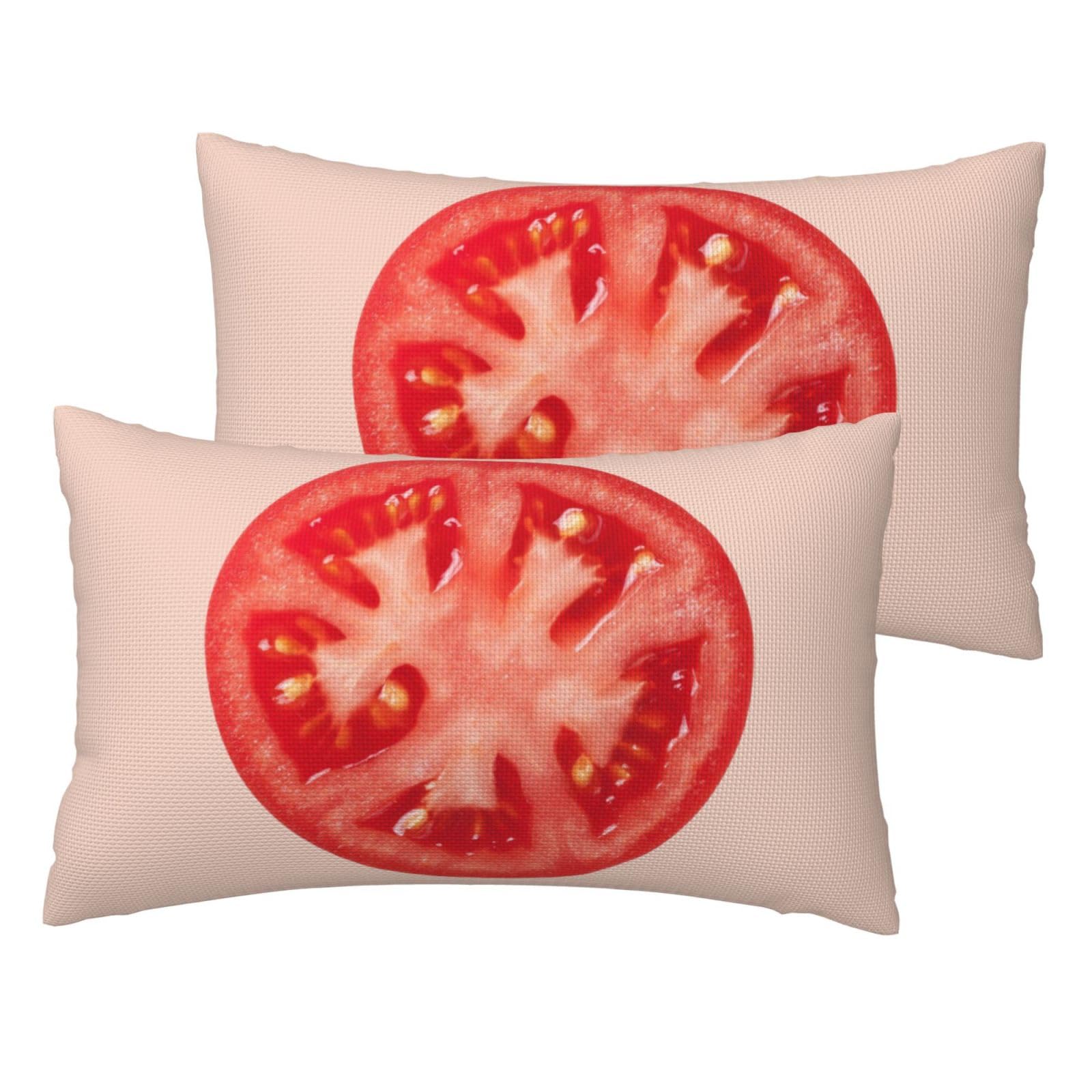 Housse de coussin motif tomate pour décorer votre terrasse