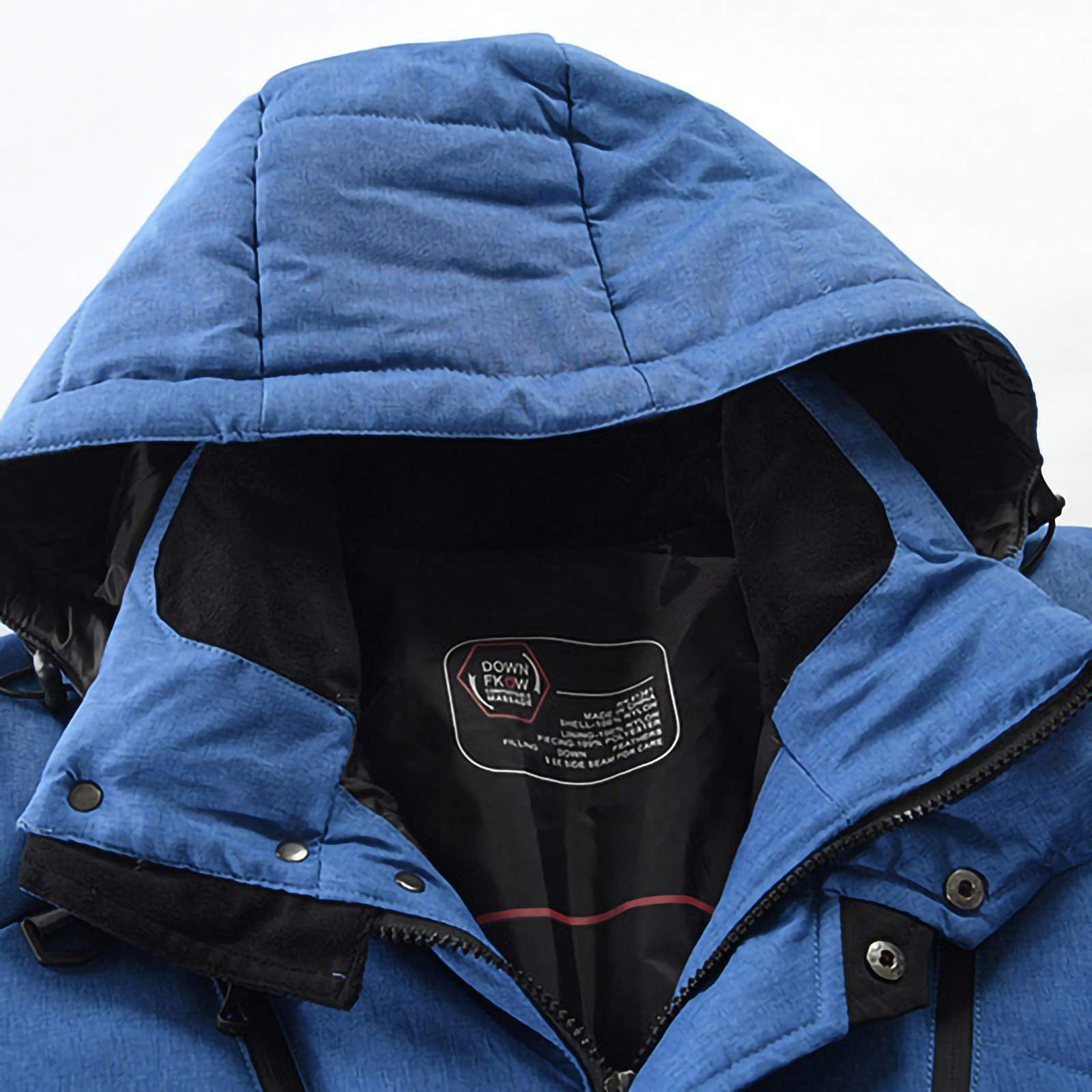 Hiver Nouveaux Hommes Doudoune À Capuche Courte Grande Taille Chaude Couleur Pure Veste De Jeunesse Veste Chaude Polyvalente Veste D'hiver Pour Temps Froid, Camping