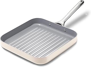 Caraway Square Grill Pan - 11” Grill Pan - Non-Stick Ceramic Coated - No...