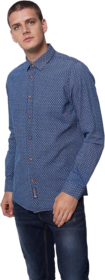 Amazon.com: AMERICANINO Camisa de algodón de manga larga ajustada para  hombre : Ropa, Zapatos y Joyería