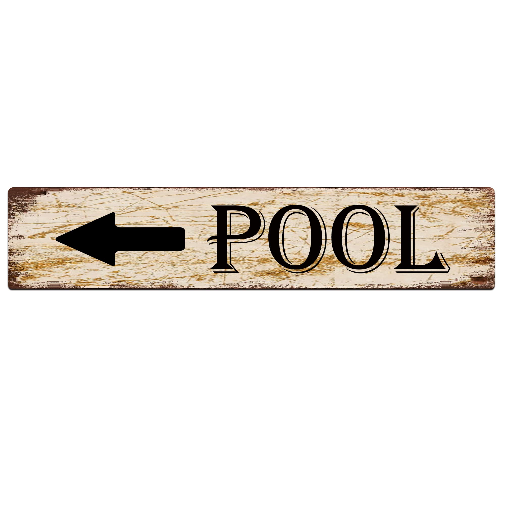 Vintage Metal Sign - Swimming Pool Art Plaque,Aluminum Metal Sign for Bedroom Kitchen Garden Wall Pub Club Coffee Hanging Decor,4x16 Inch