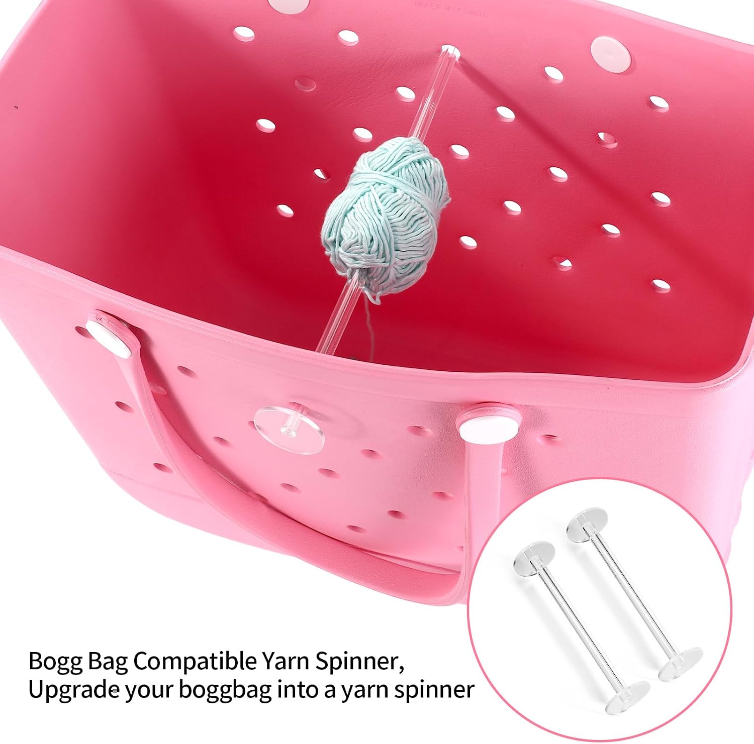 2 Sets Yarn Spinner Compatible with Bogg Bag, Acrylic Holder Accessories