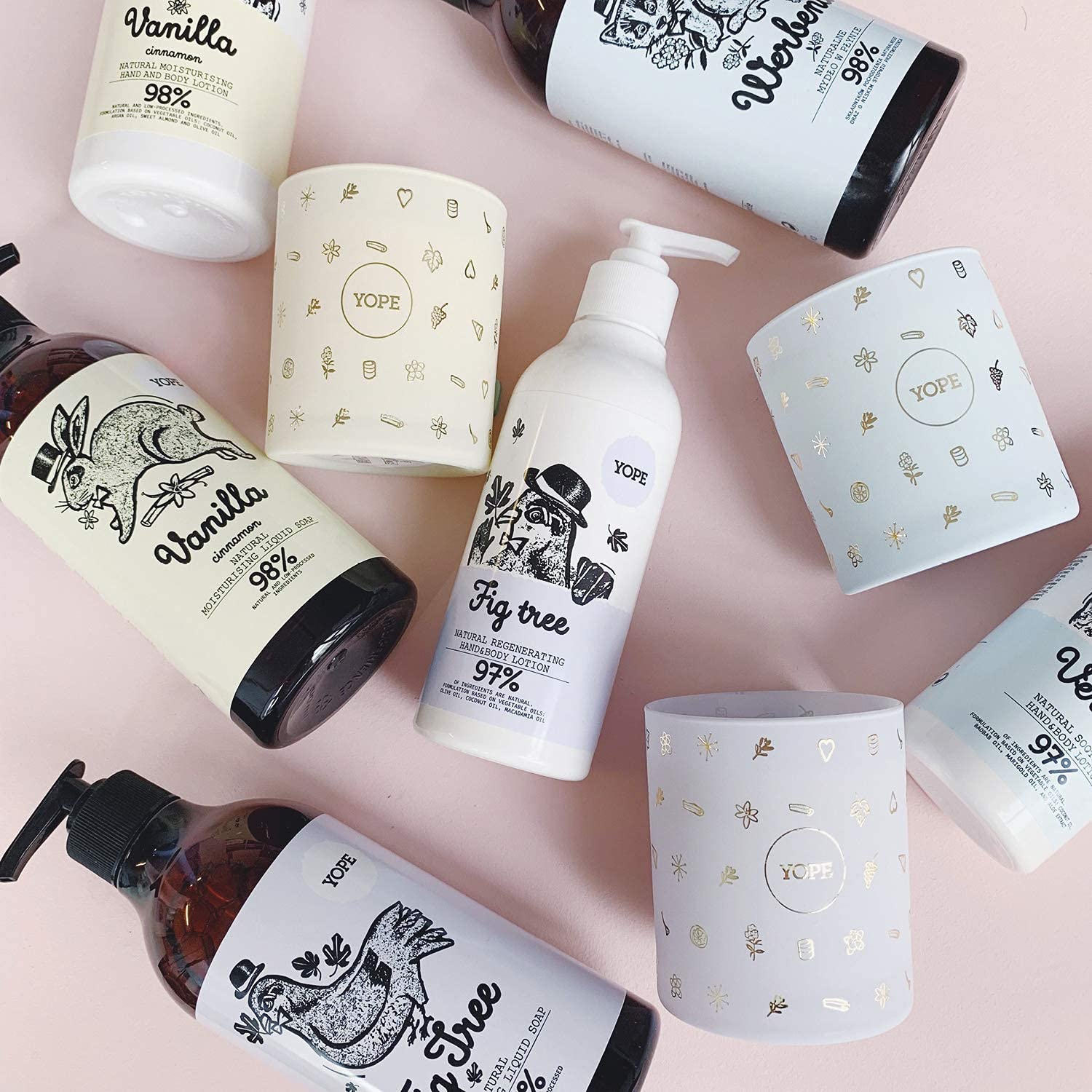 YOPE Jabón de manos I Aceite de coco y de girasol I Hidrolato de saúco I Glicerina I Alantoína I Calma la irritación I Nutre I 98% Ingredientes naturales I Vegan formula I Vainilla y Canela I 500ml