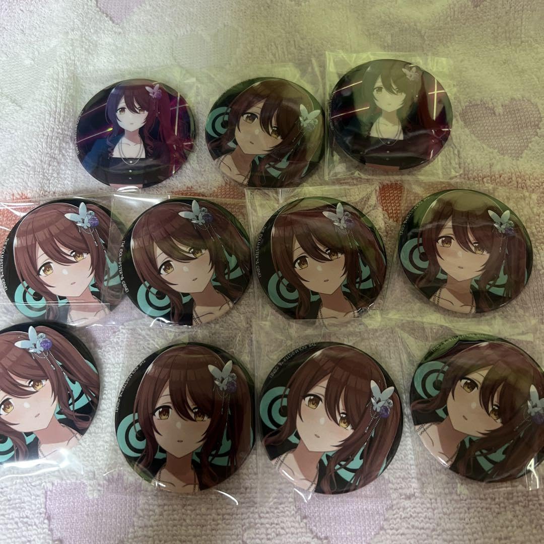 シャニマス 大崎甜花 アイマスエキスポ EXPO 公式グリッター缶バッジ