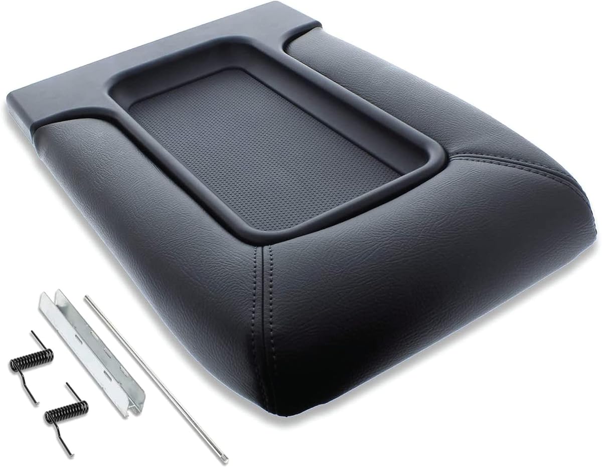 Center Console Lid Replacement Kit for 99-07 Silverado, Avalanche, Suburban, Sierra, Yukon - Replaces OEM 19127364, 19127365, 19127366 (Dark Gray)