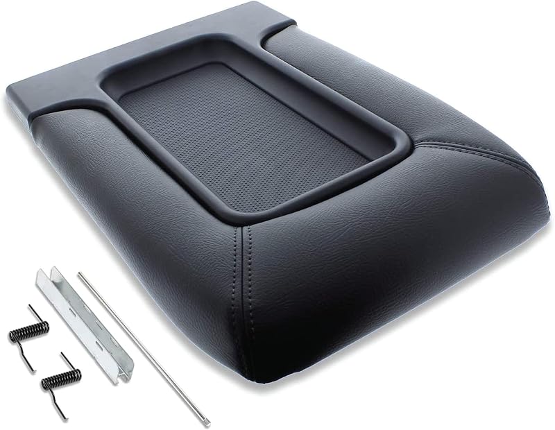 Center Console Lid Replacement Kit for 99-07 Silverado, Avalanche, Suburban, Sierra, Yukon - Replaces OEM 19127364, 19127365, 19127366 (Dark Gray)