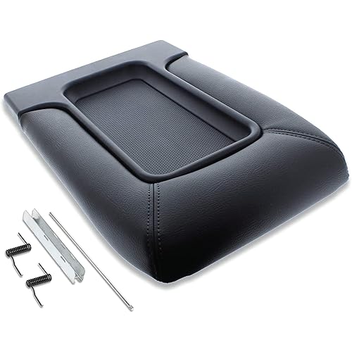 EcoAuto Center Console Lid Replacement Kit for 99-07 Silverado, Avalanche, Suburban, Sierra, Yukon - Replaces OEM 19127364, 19127365, 19127366 (Dark Gray)