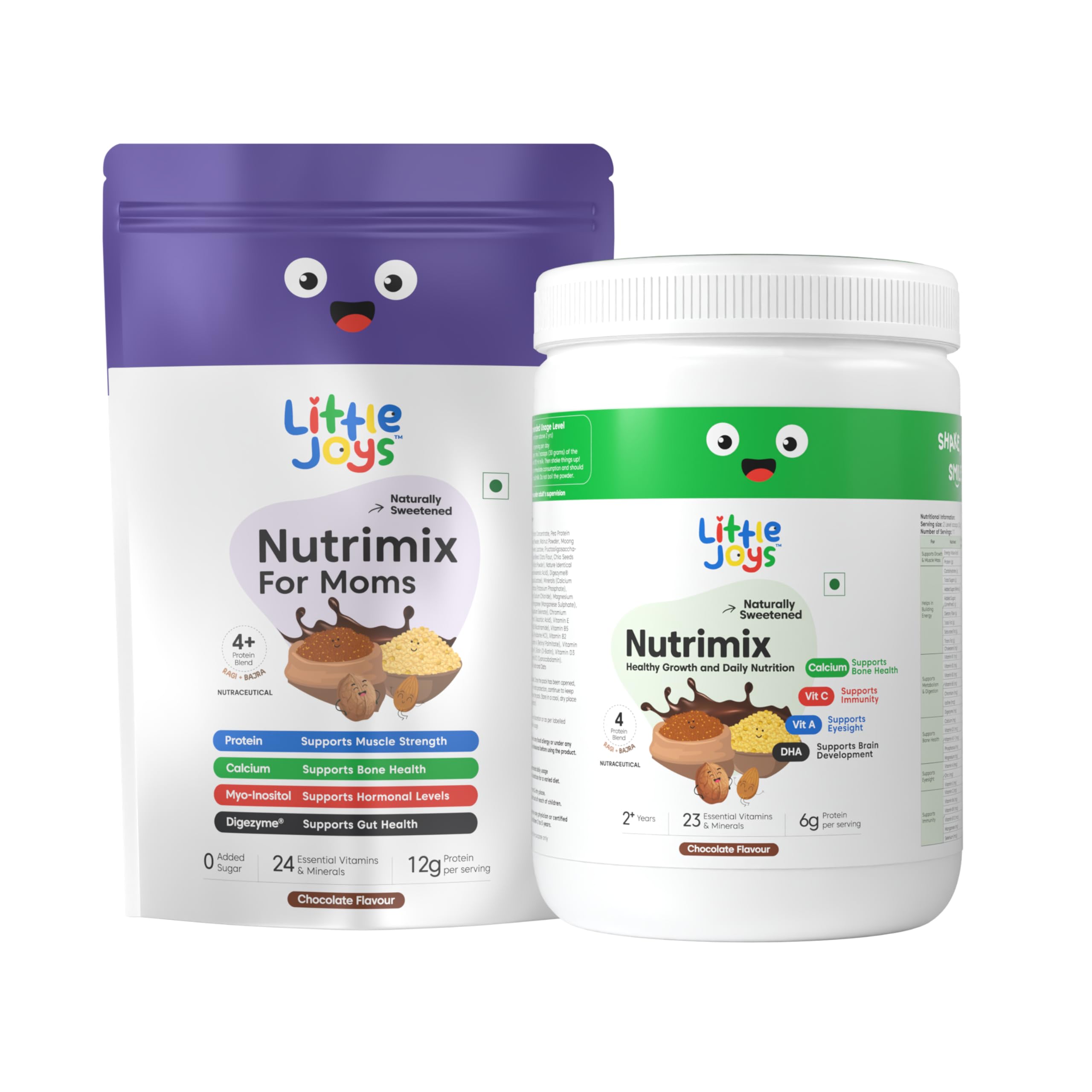 Little Joys Nutrimix Nutrition Powder for Mothers & Kids (2-6 Years) | 23 Vitamins & Minerals for Strength, Immunity & Brain Development | Naturally Sweetened | Chocolate Flavor-picture-30