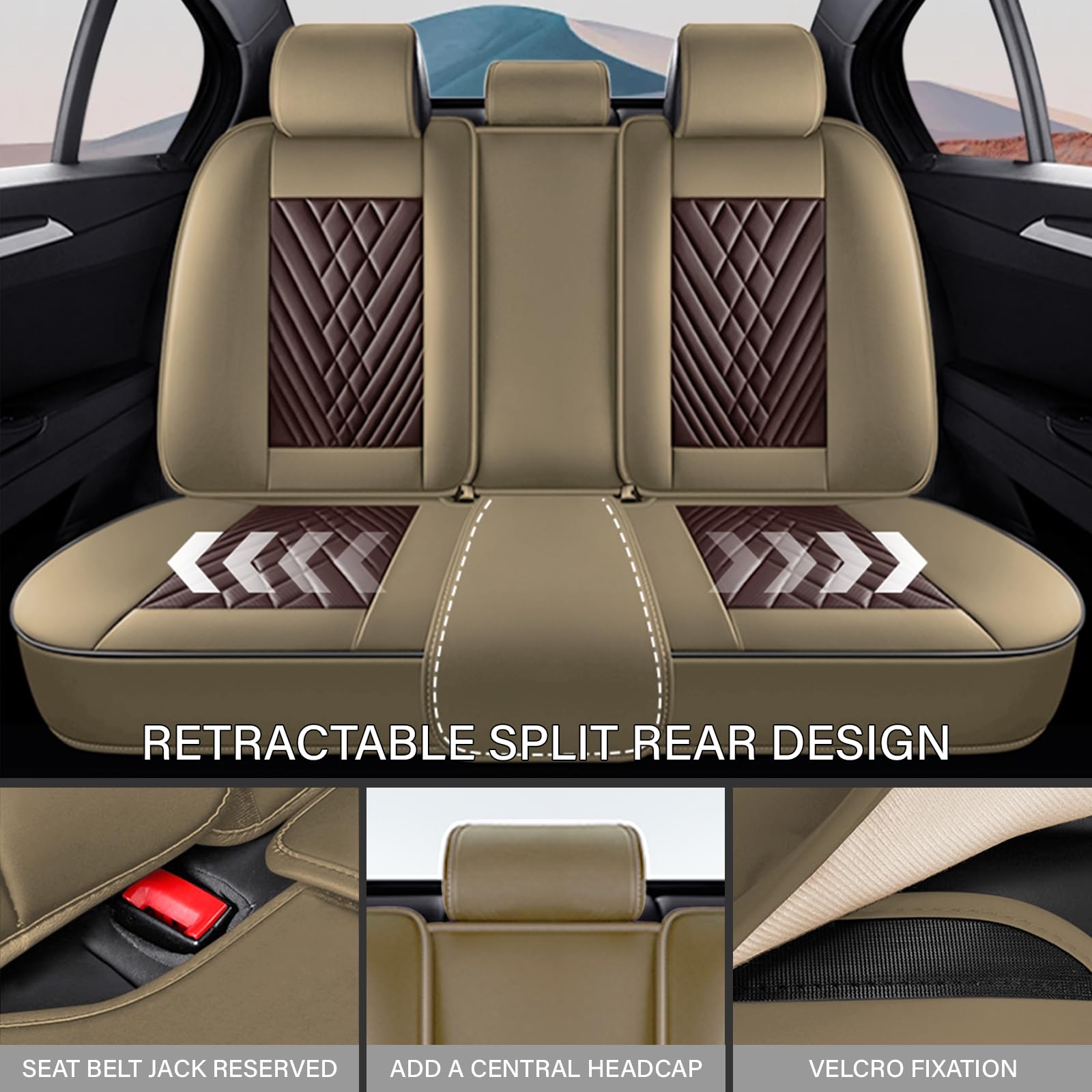 HYZB Car Seat Covers For Mercedes-Benz - Nappa Leather, Airbag Compatible (2000-2024)