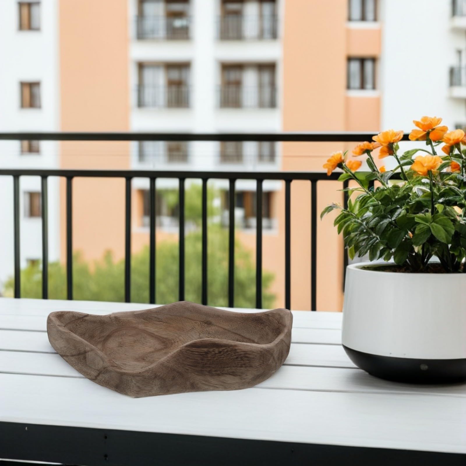Kisangel Natürliche Holz Schmetterlingstränke mit Hygienischem Bienenbad und Glattem Innenbereich für Garten und Terrasse im Rustikalen Vintage Ökologisches Design