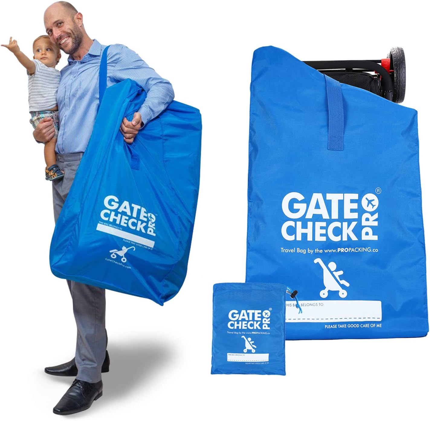 Stroller Bag for Airplane Travel | Durable & Lightweight Protective Cover | Comfortable Ergonomic Shoulder Strap | Secure Rain Closure