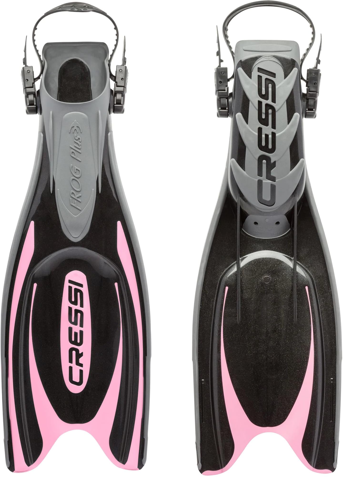 Cressi Adult Powerful Efficient Open Heel Scuba Diving Fins | Frog Plus: made in Italy