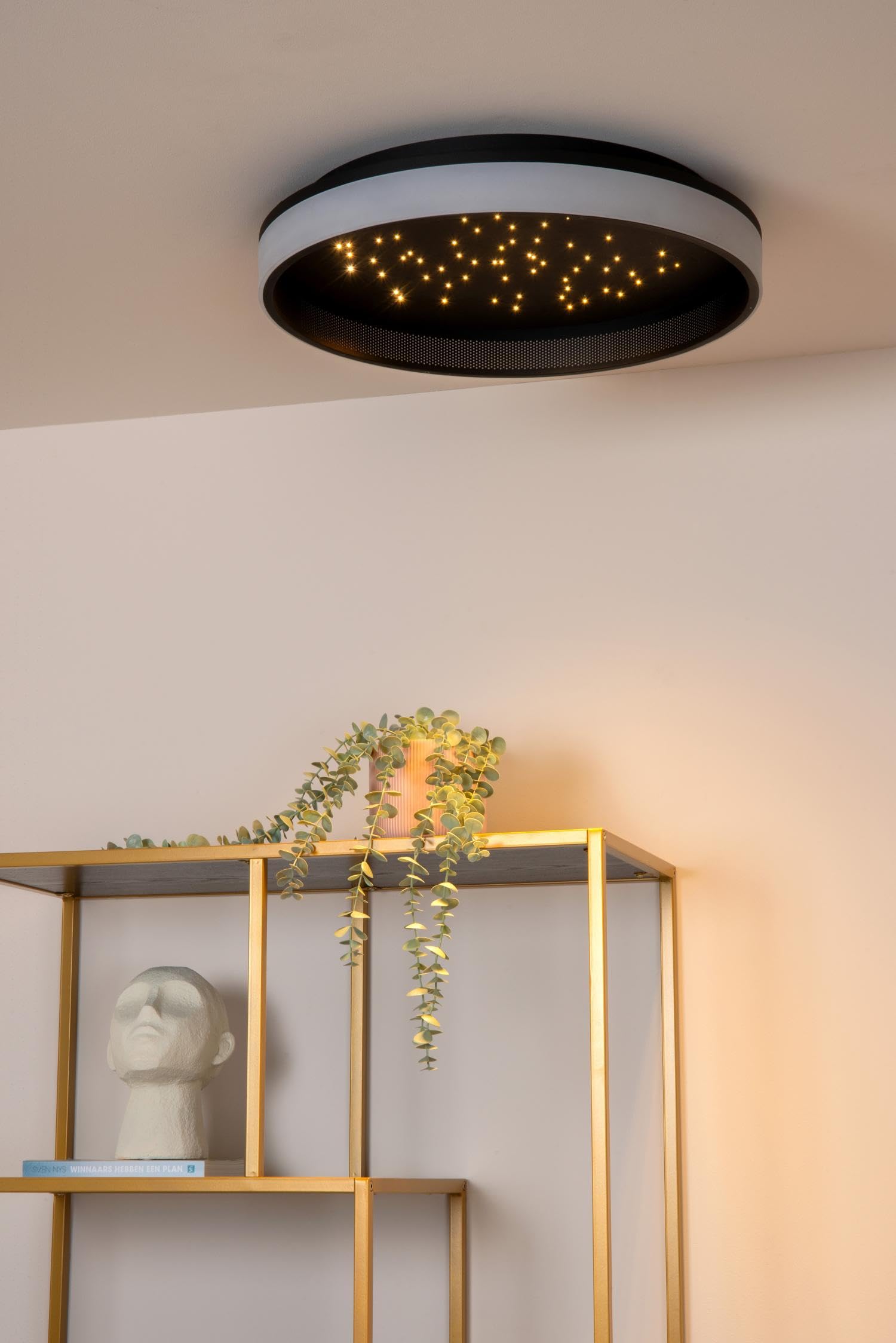 LUCIDE ESTREJA - Lámpara de techo - Ø 40 cm - LED 3 StepDim - CCT - 2500K/3000K - Negro