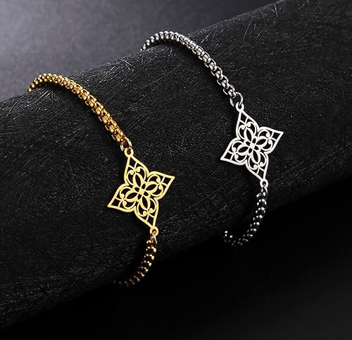 Miniatura 5 de SIPURIS Pulsera de nudo de bruja nudo celta símbolo de wiccano nudo mágico pulsera de joyería de brujería pulsera de acero inoxidable ajustable