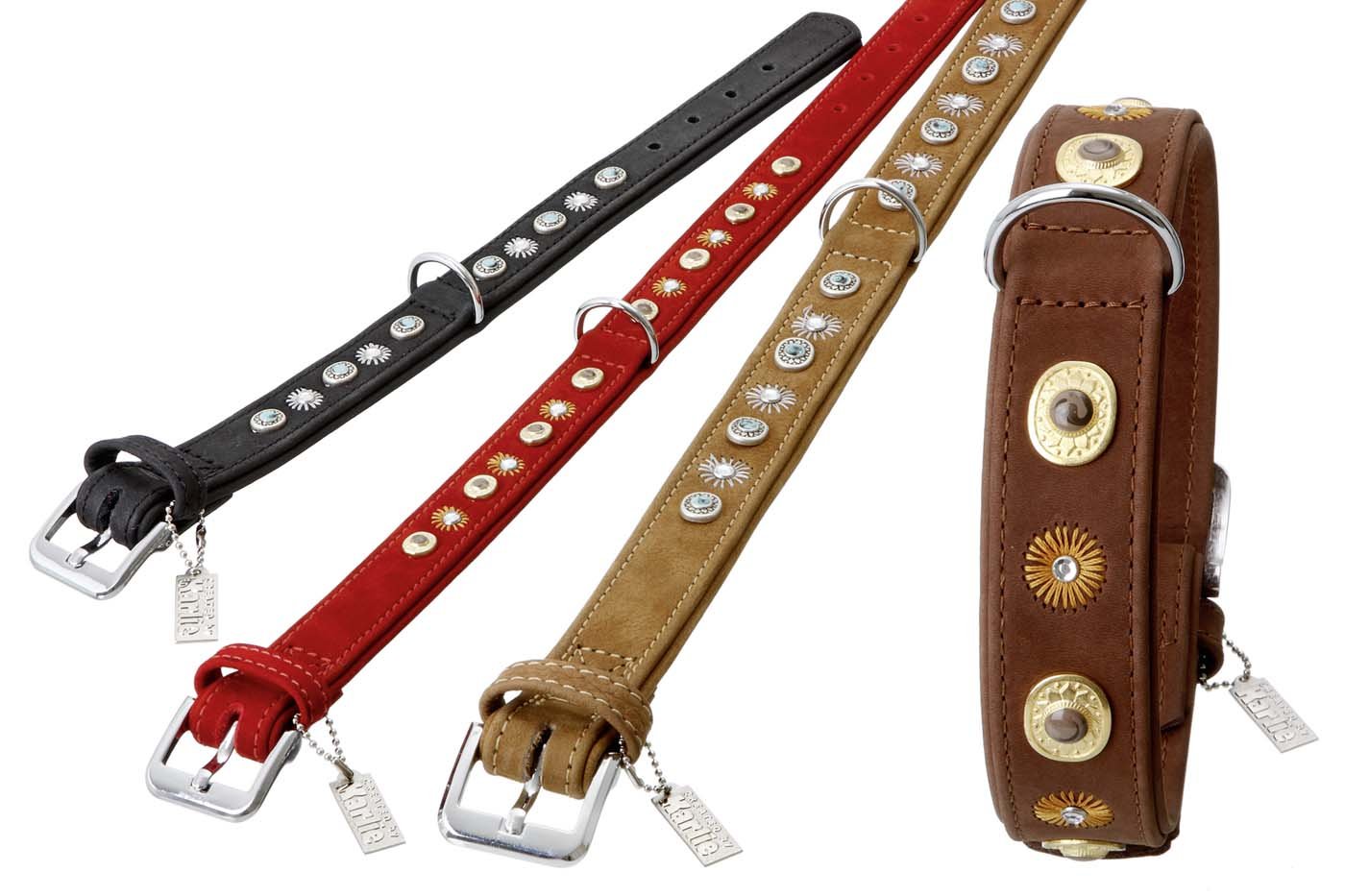 Karlie Buffalo Deko Halsband Ornament L: 35 cm B: 24 mm Ha um: 24.5 - 30.5 cm S braun
