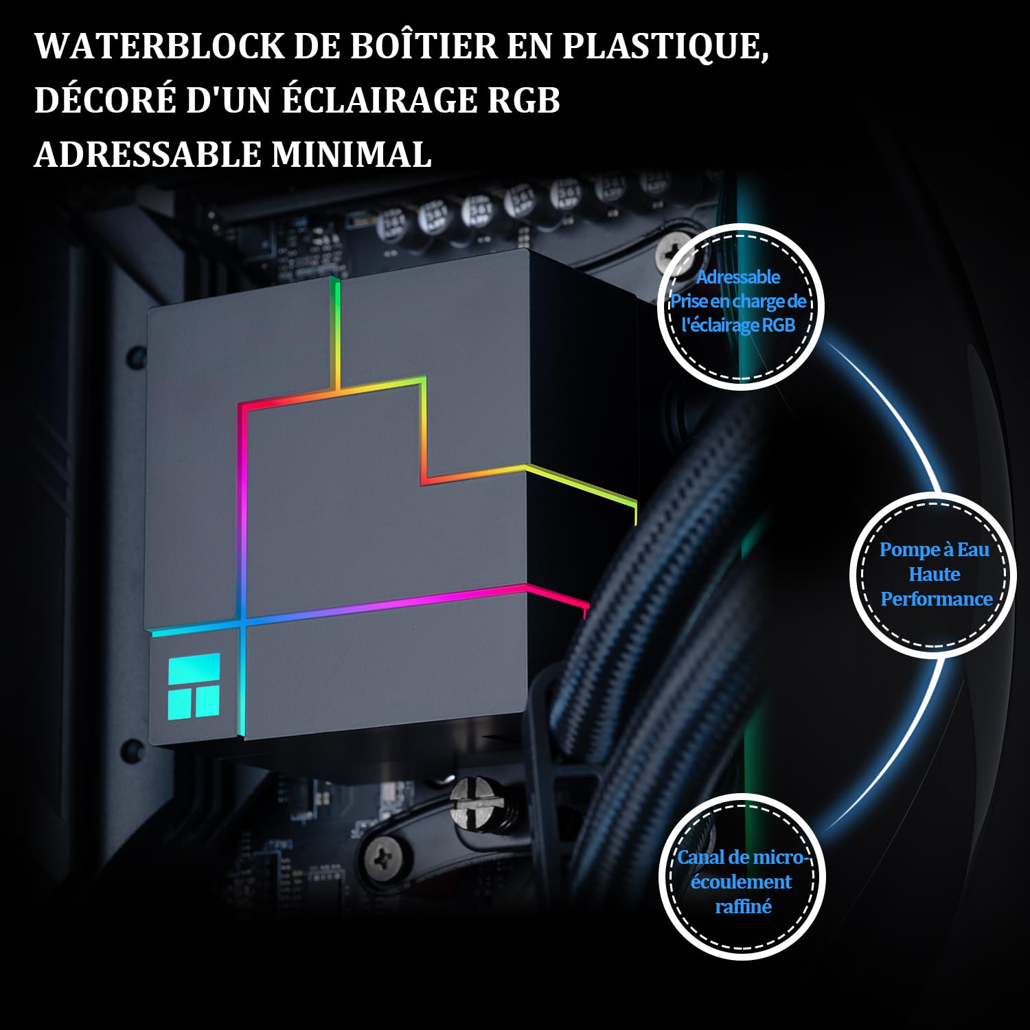 Thermalright TR Core Matrix 360 ARGB Black V2 - Raffreddatore liquido CPU AIO con 3 ventole modulari, velocità pompa dell'acqua 2800 giri/min, per AM4/AM5, Intel LGA1150/1151/1200/1700/1851