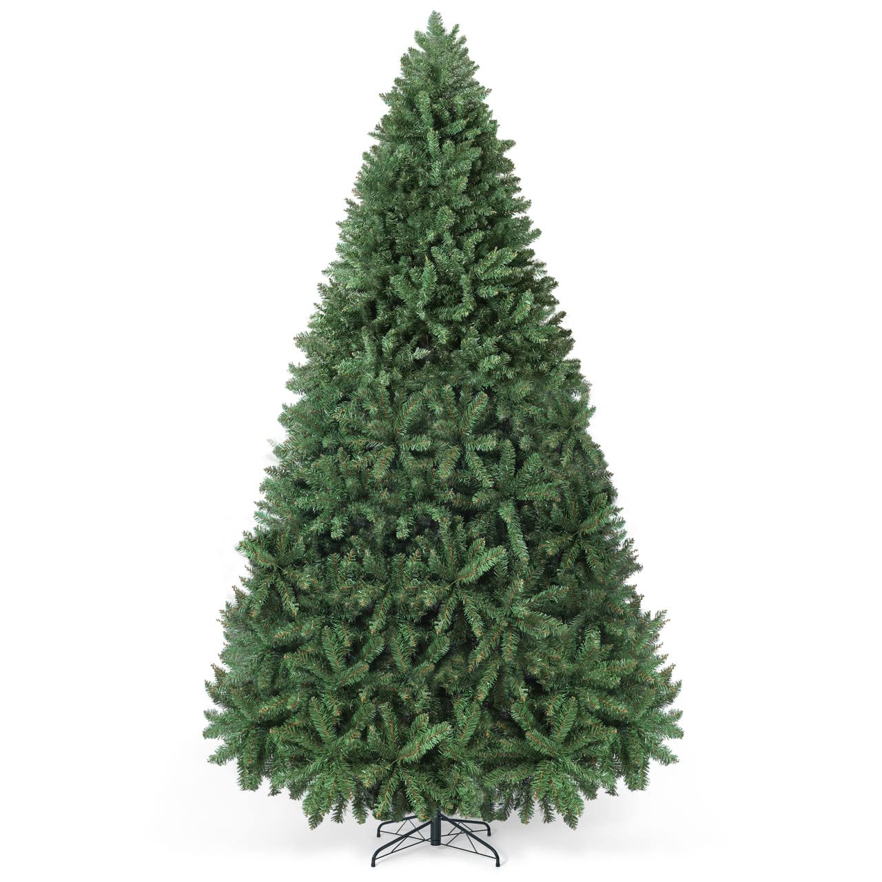 CAPHAUS 9 Feet, w/ 4,026 Branch Tips, Dunhill Fir Full Artificial Green Christmas Tree, Premium Pre-Hinged Fake Xmas Tree for Indoor Home, Office, Party, Holiday Decoration, Includes Metal Stand