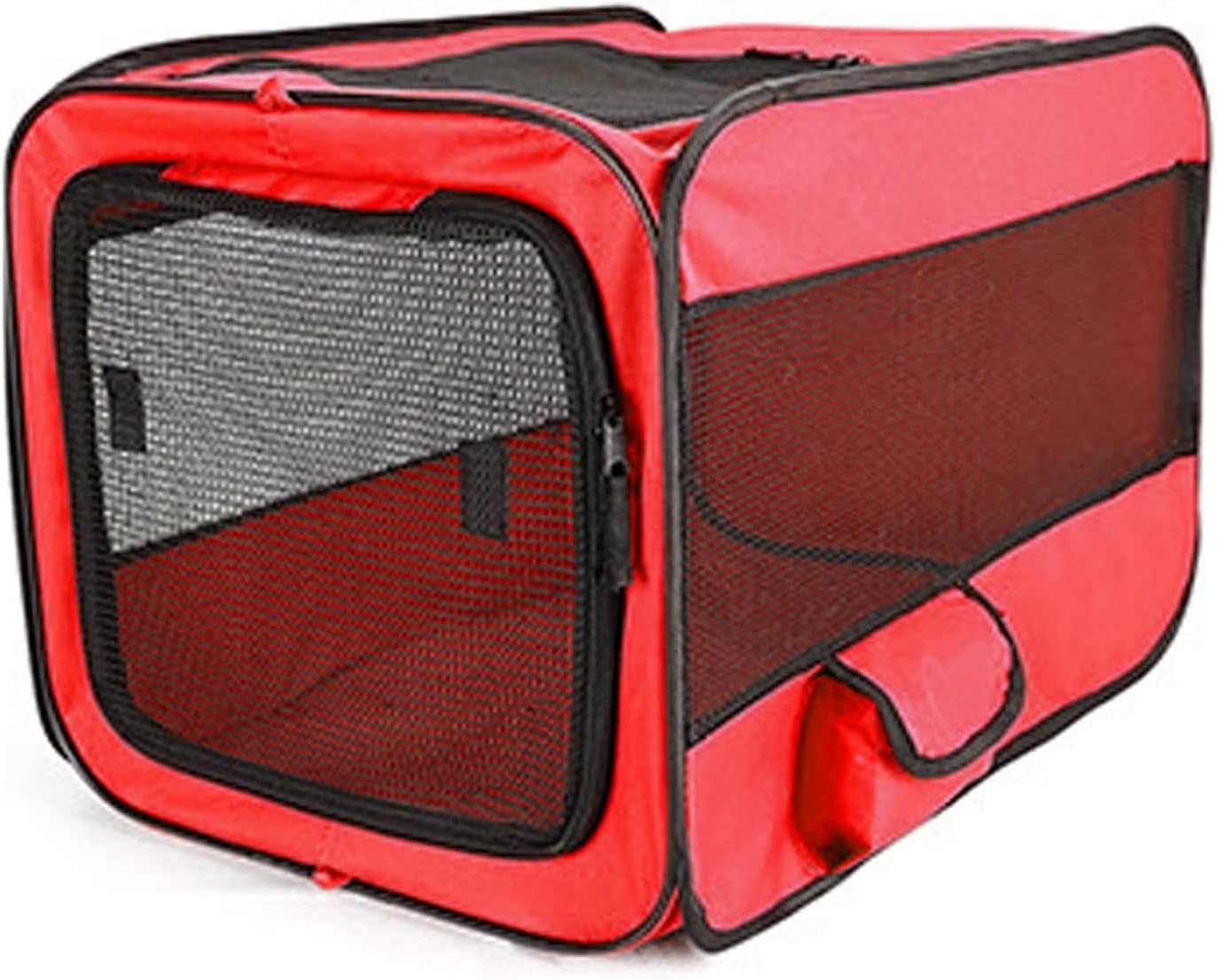 Collapsible Soft Pet Carrier, Ventilated Cat Carrier Lightweight Dog Crate for Travel Car Camping Outdoor with Ground Stakes