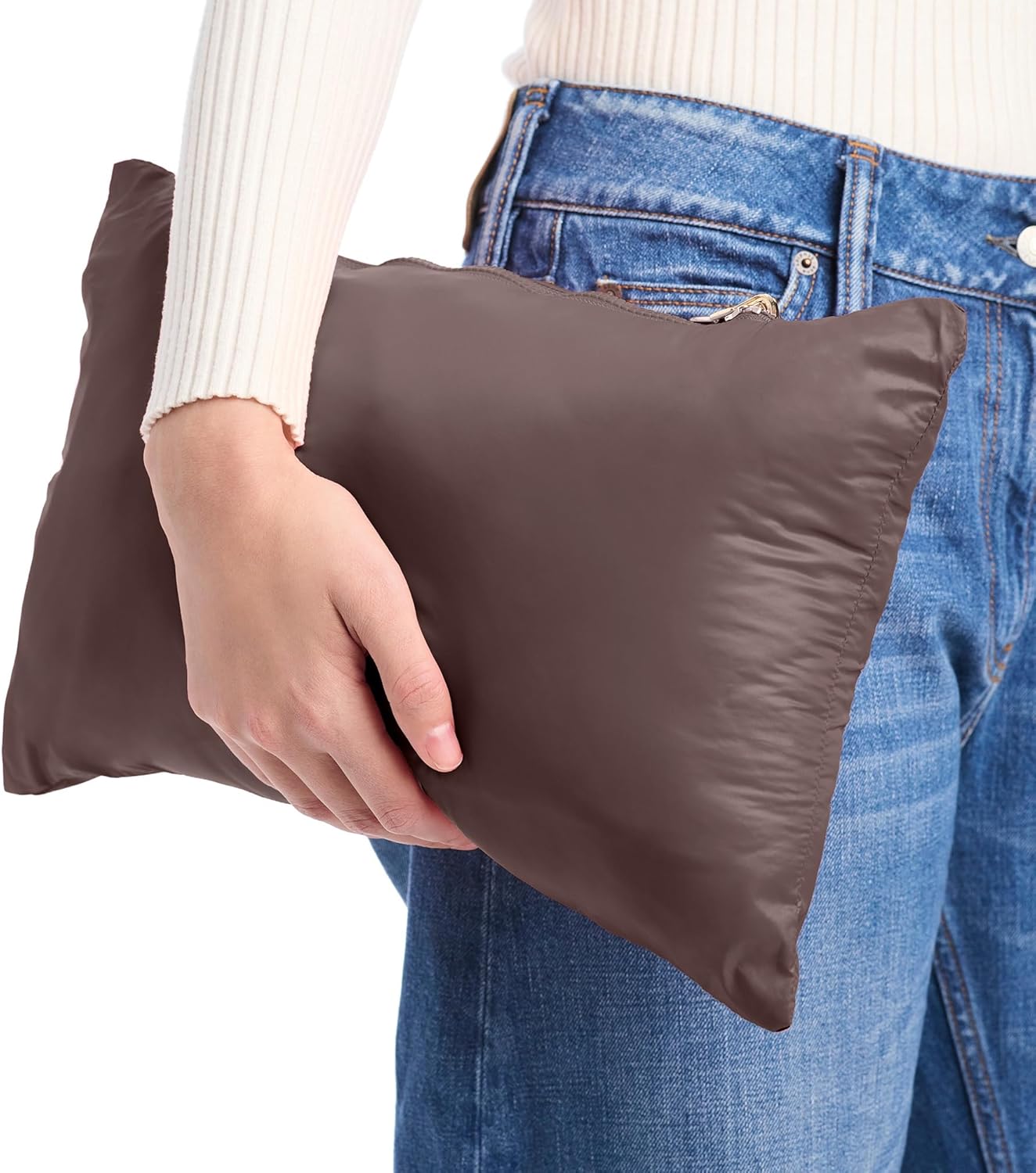 kate spade new york womens Packable Cropped Hooded Quilted Coat With Jacket Bag - Image 8