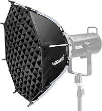 NEEWER Caja de luz octogonal de 22 pulgadas/21.7 in, caja de luz Bowens de liberación rápida con rejilla de panal, difusores de luz, bolsa para RGB CB60 CB60B CB200B MS60B MS60C MS150B S101-300W/400W