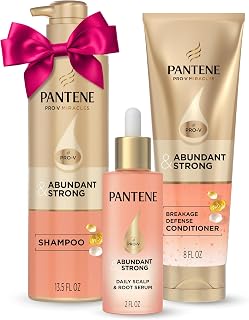 Abundant & Strong 3-Piece Regimen with B5 Complex + Niacinamide, Shampoo (13.5 oz), Conditioner (8 oz), Serum (2 oz) for Hair Loss, Thinning, Anti-Breakage, Volume - Grows Healthier