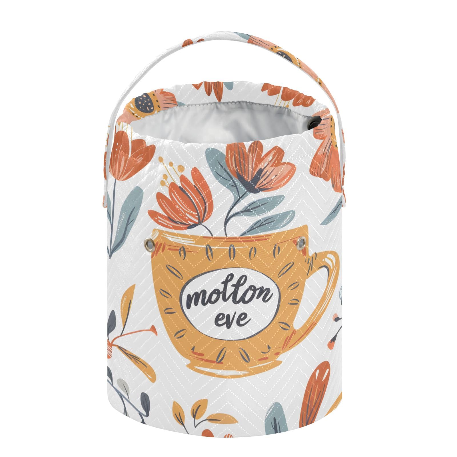 Yarn Storage Bag Small Crochet Bag Knitting Bag Organizer Cup Flowers Yarn Bags for Crocheting Basket