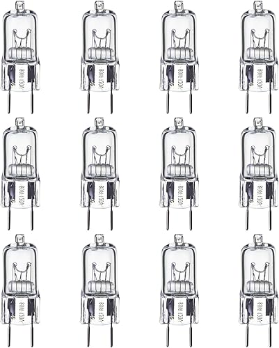 Miniatura 7 de Sunlite - Paquete de 12 bombillas halógenas transparentes de 35 vatios con base T3.5 de un solo extremo